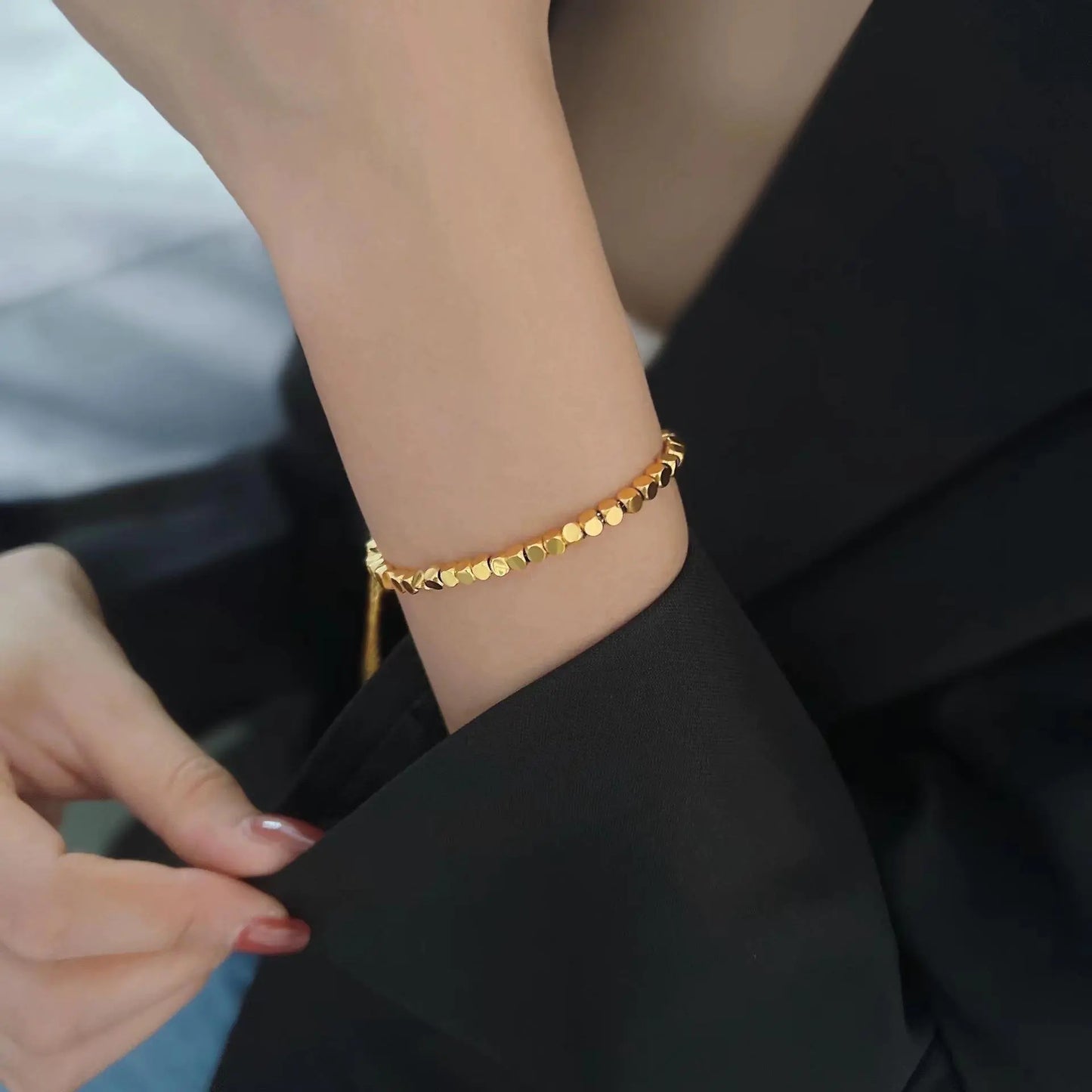 Small Square Titanium Steel Bracelet