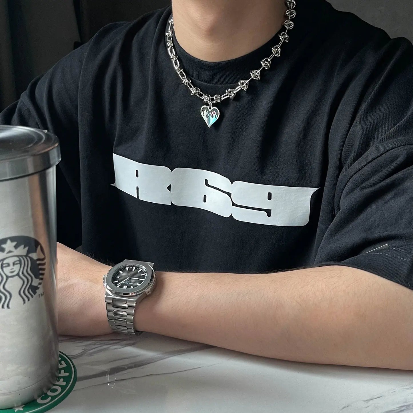 Hip Hop Dark Wind Collar Chain for Men