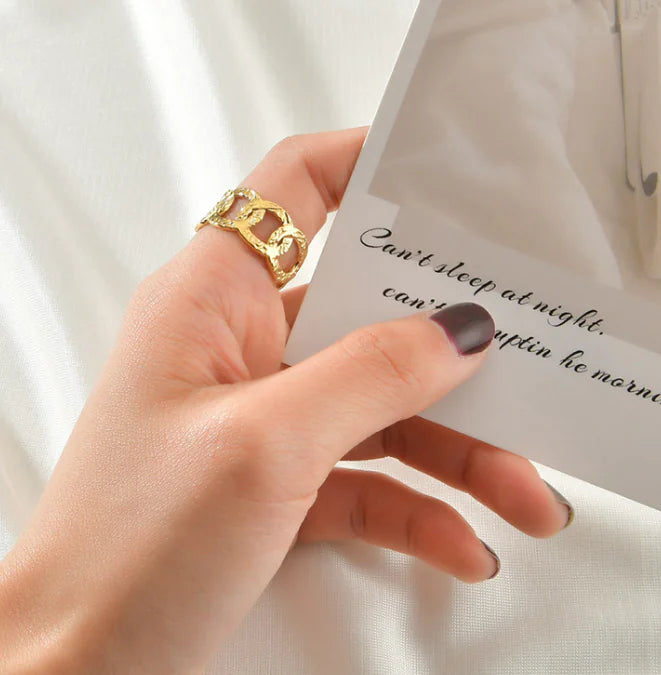 Fashion Vacuum Plating Couple Rings