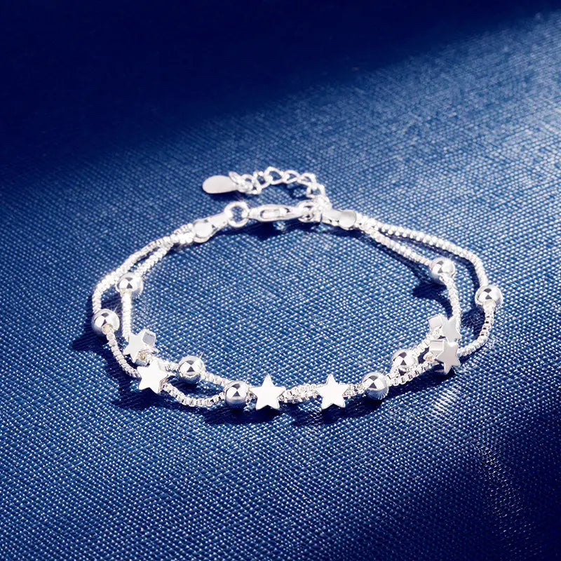 Silver Pentagram Bracelet for Women
