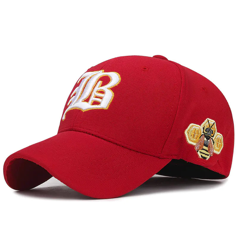 Embroidered Stretch Baseball Cap for Men and Women