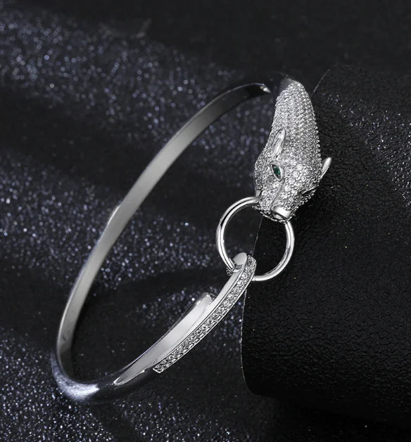 Leopard Diamond Rose Gold Ring Bracelet