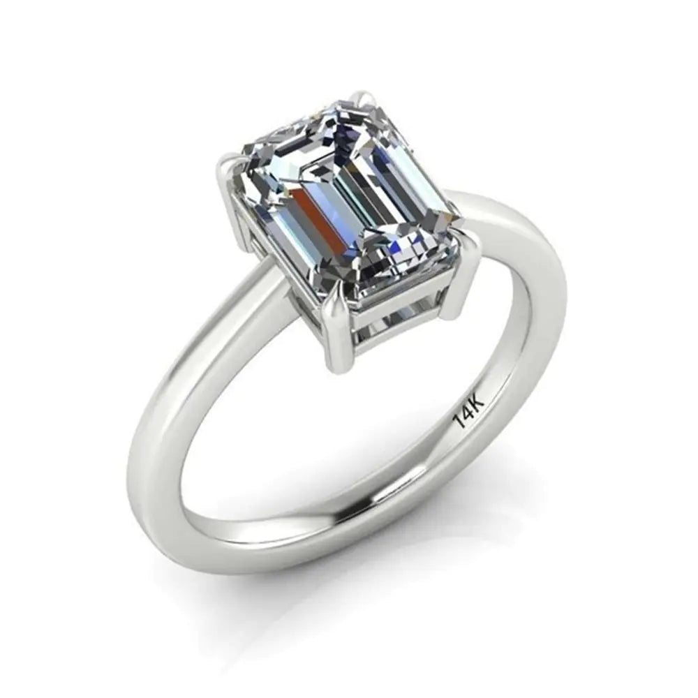 Fashionable Women's Platinum Zirconia Couple Rings