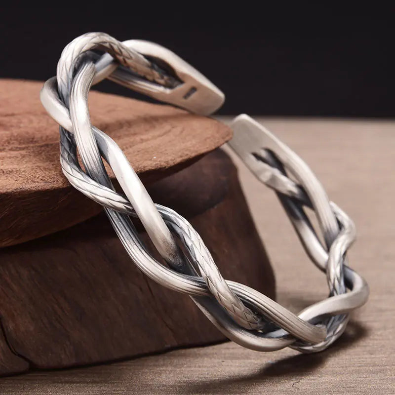 Men's Copper Silver-Plated Bracelet