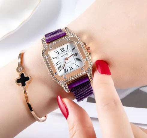 Square Crystal Watch for Women