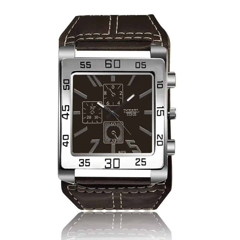 Casual Military Square Dial Watch for Men