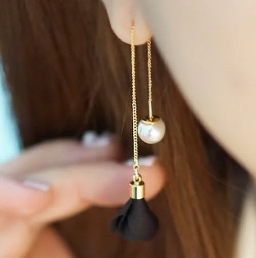 Pearl Tassel Earrings for Women