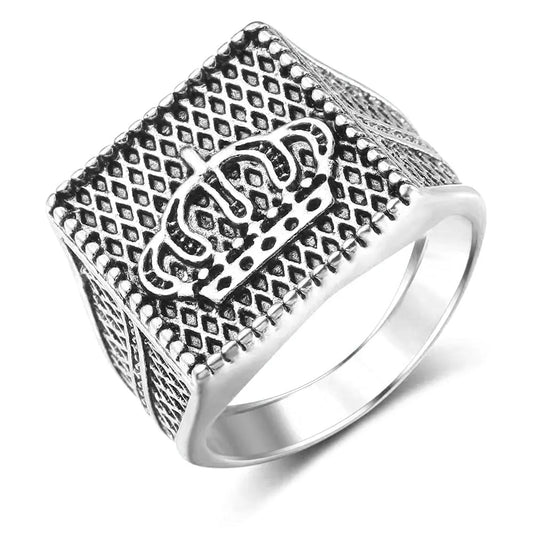 Hip Hop Crown Ring for Men and Women - Gold Plated