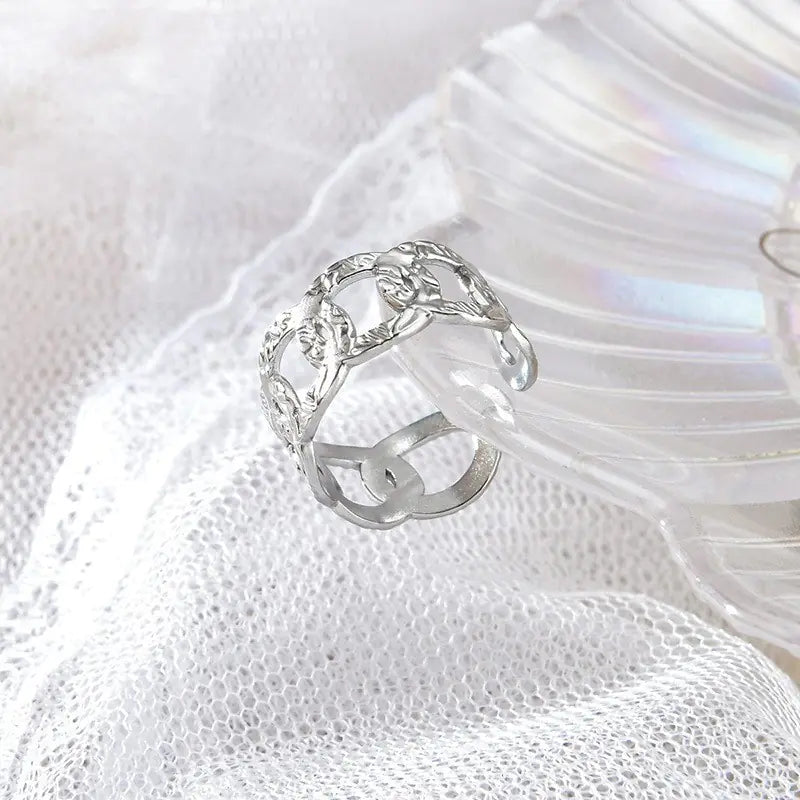 Fashion Vacuum Plating Couple Rings