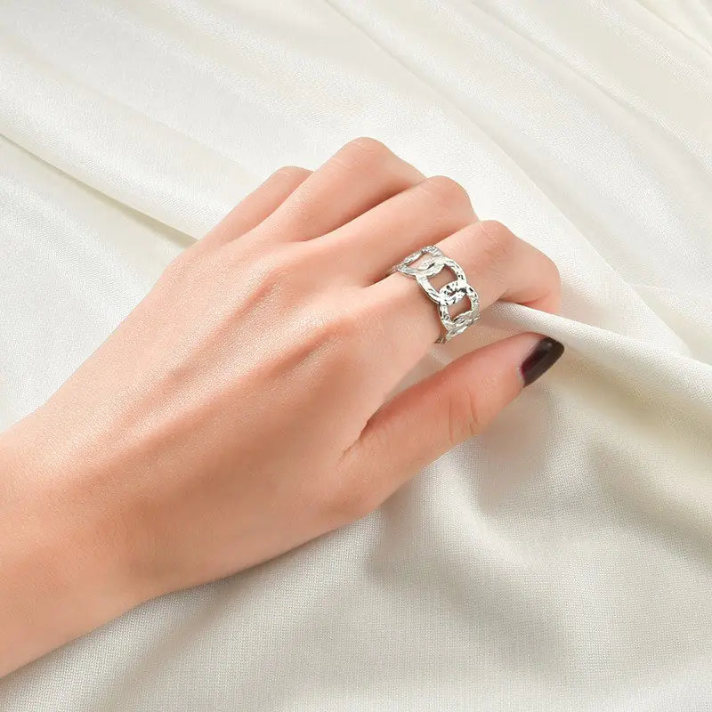 Fashion Vacuum Plating Couple Rings