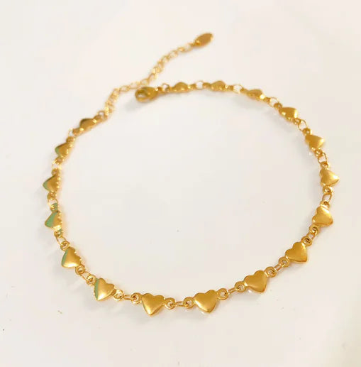 Bracelet with Small Multi Hearts (One Piece)