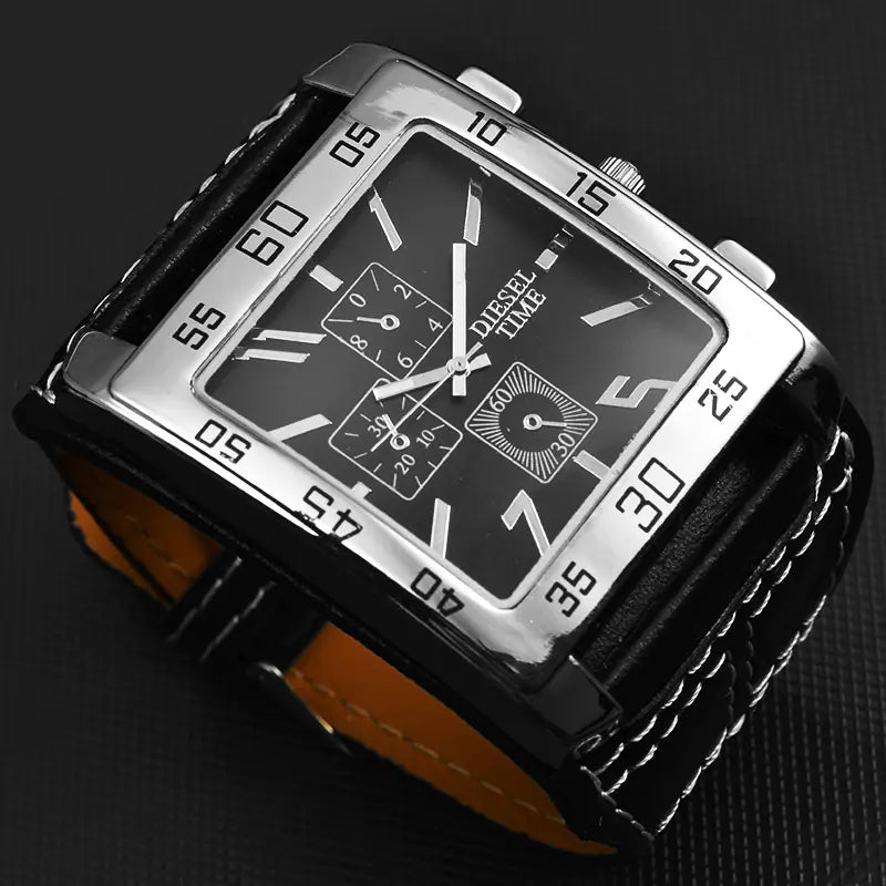 Casual Military Square Dial Watch for Men