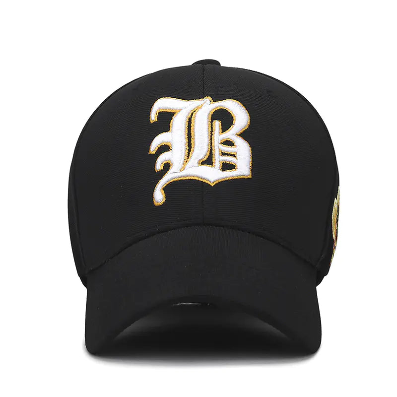 Embroidered Stretch Baseball Cap for Men and Women