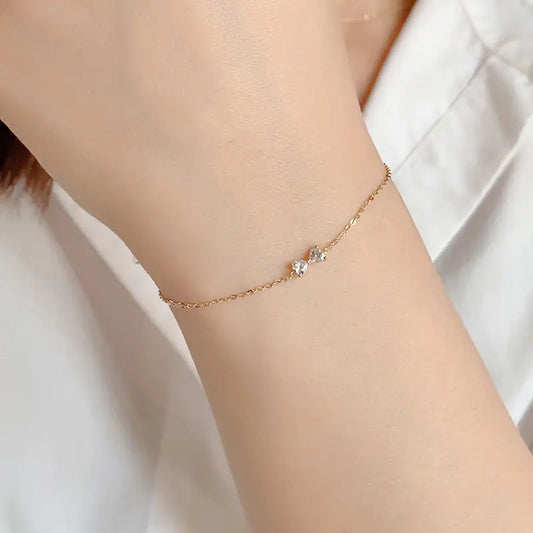 Plated Sterling Silver Bow Bracelet