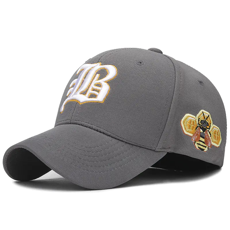 Embroidered Stretch Baseball Cap for Men and Women