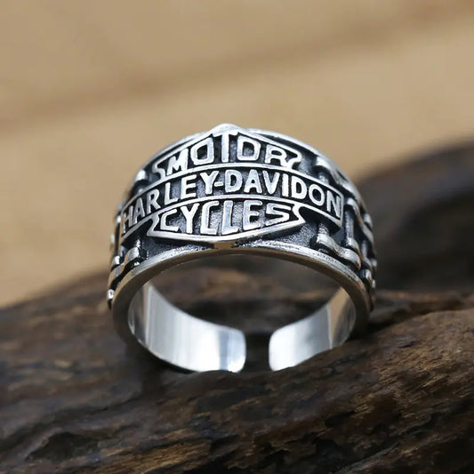 Vintage Thai Silver Ring for Men - Aggressive Style