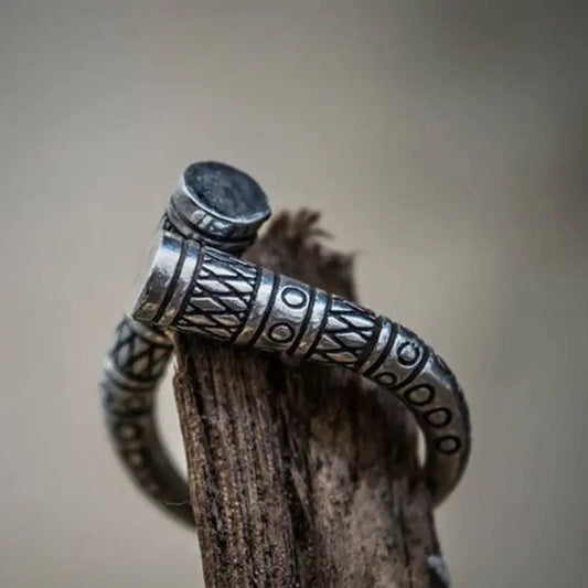 Vintage Vikings Totem Adjustable Ring for Men