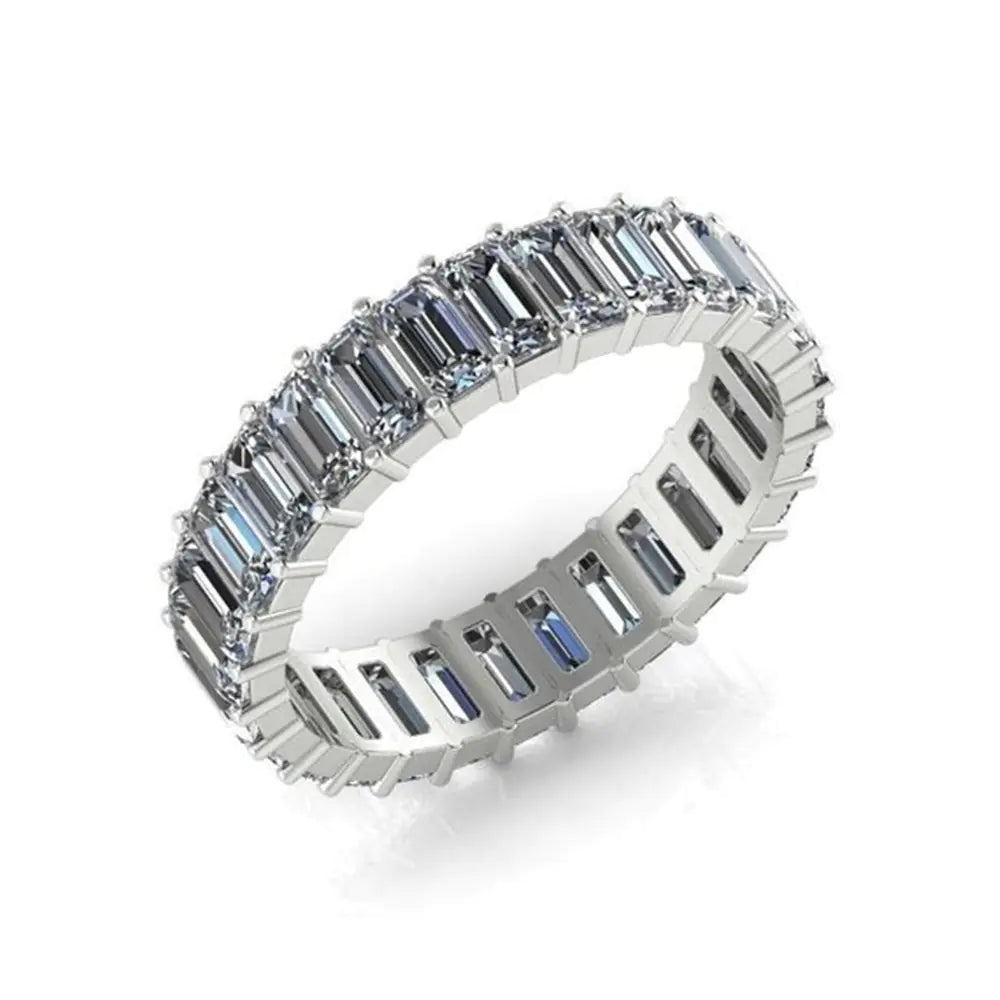Fashionable Women's Platinum Zirconia Couple Rings