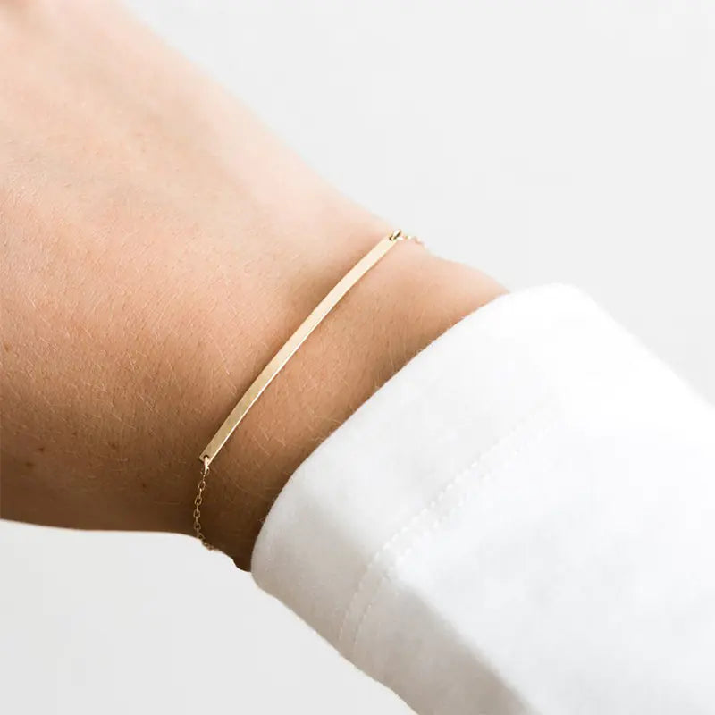 eManco Geometric Stainless Steel Rose Gold Bracelet