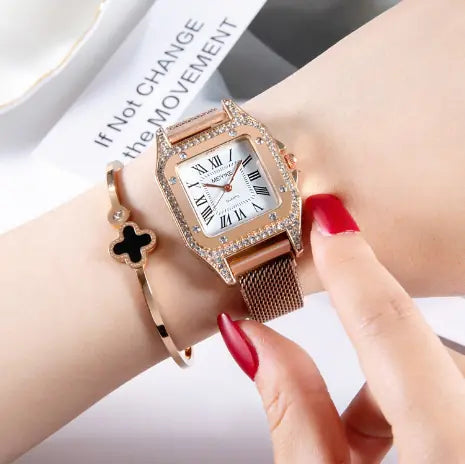 Square Crystal Watch for Women