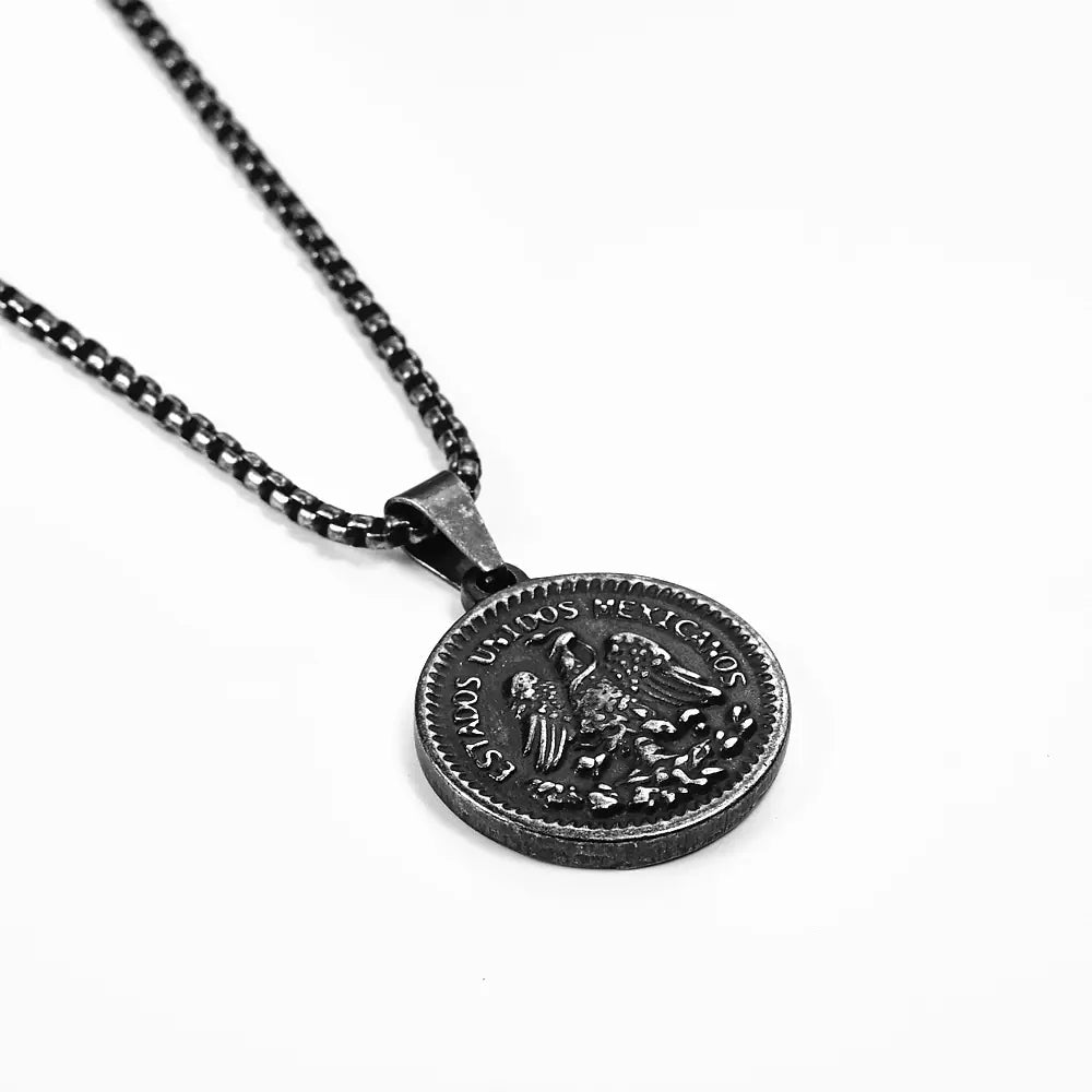 50 Peso Gold Coin Pendant Necklace for Men and Women