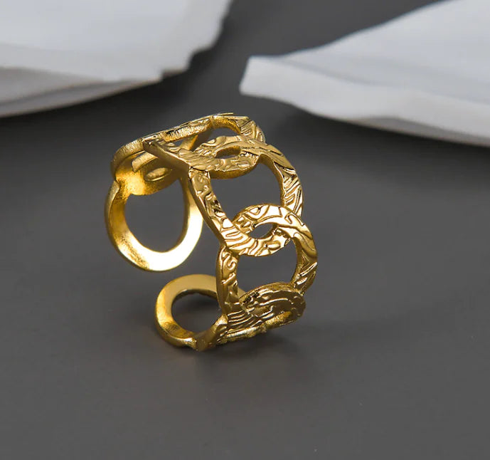 Fashion Vacuum Plating Couple Rings