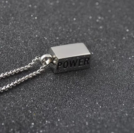 Trendy Gold Brick Pendant Necklace for Men and Women