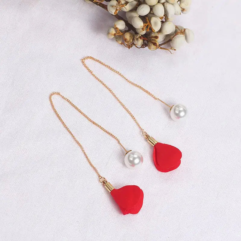 Pearl Tassel Earrings for Women
