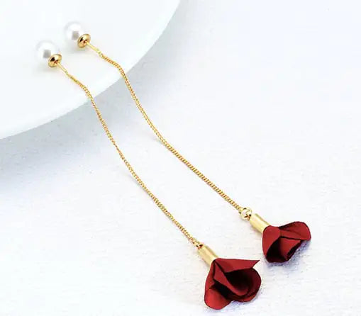 Pearl Tassel Earrings for Women