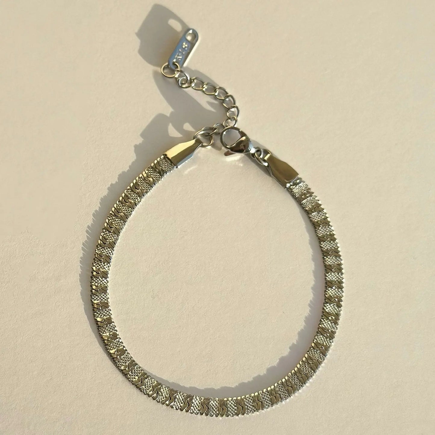 Embossed Gold and Silver Bracelet Set