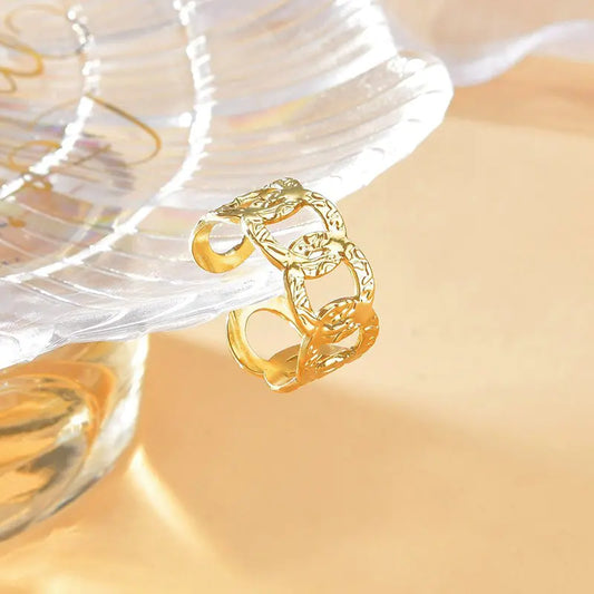 Fashion Vacuum Plating Couple Rings