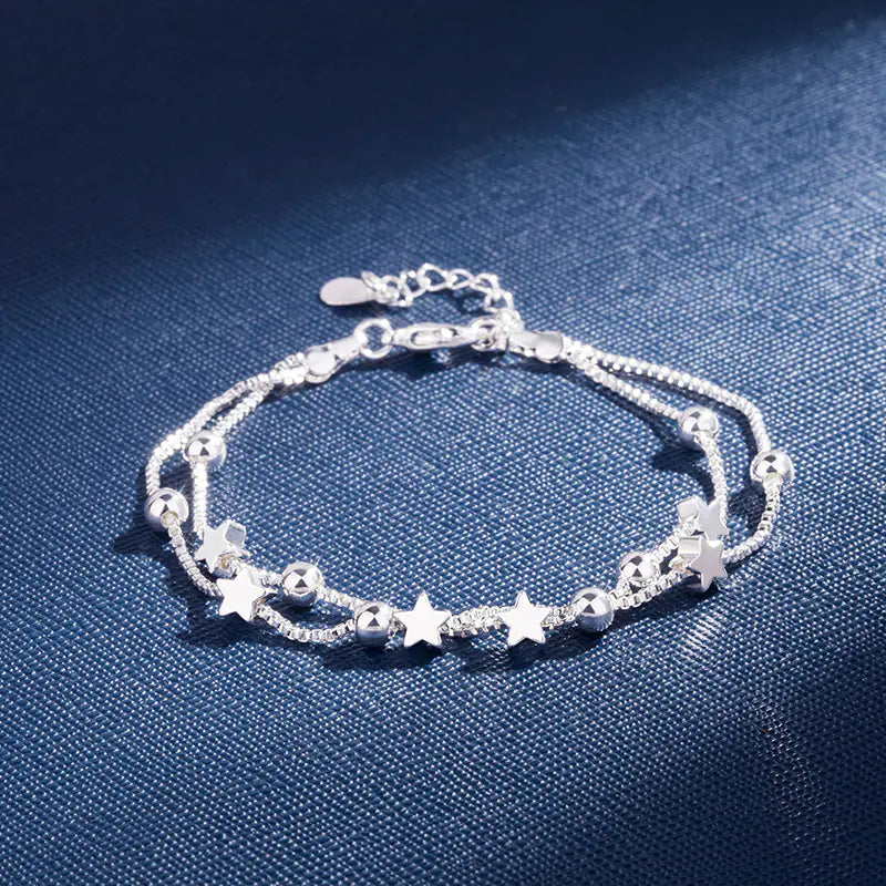 Silver Pentagram Bracelet for Women