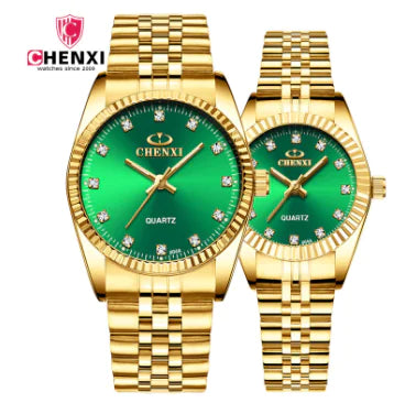 Gold Couple Watches for Men and Women - Model 004A
