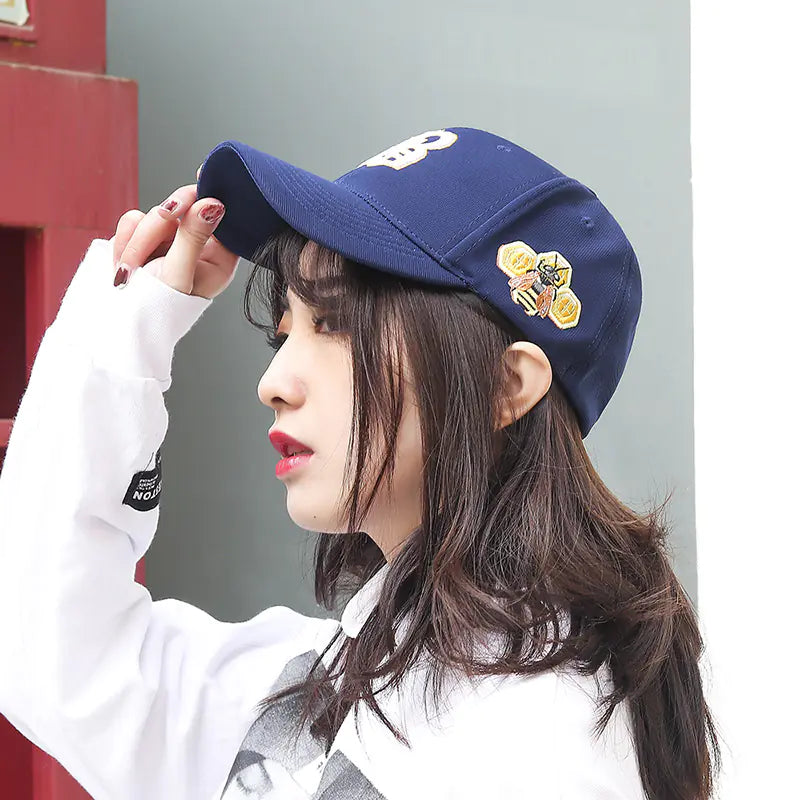 Embroidered Stretch Baseball Cap for Men and Women