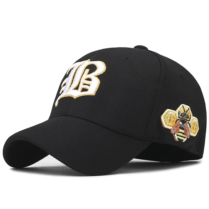 Embroidered Stretch Baseball Cap for Men and Women