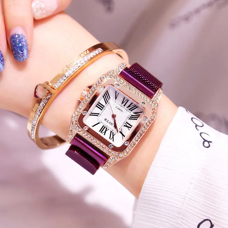 Square Crystal Watch for Women