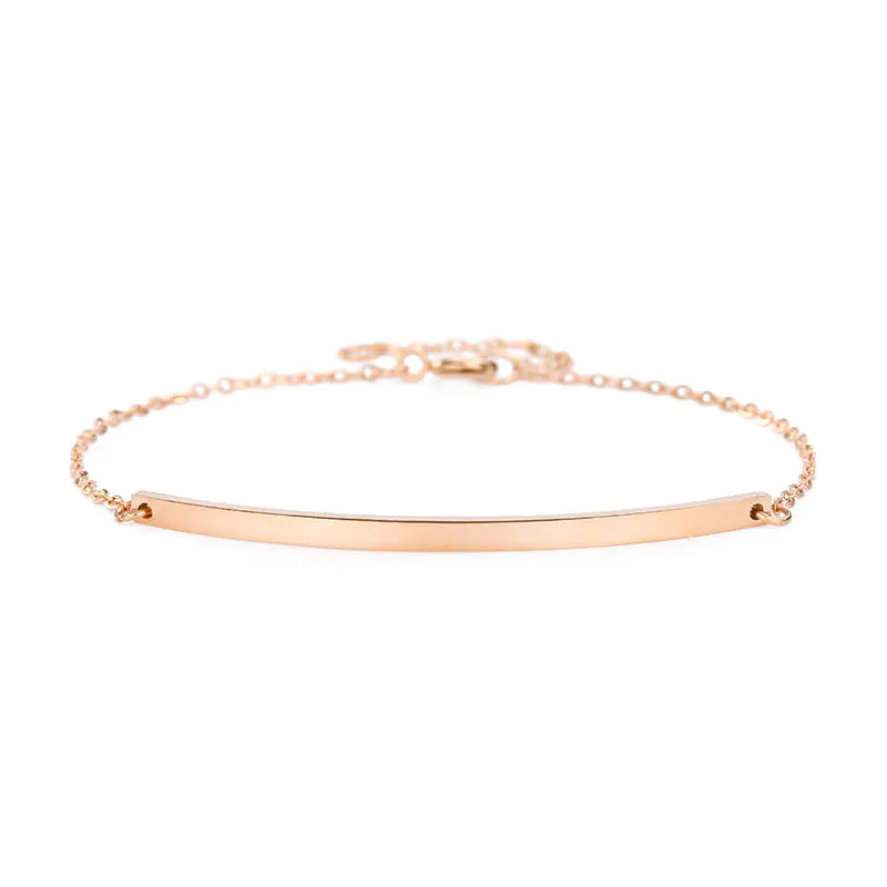eManco Geometric Stainless Steel Rose Gold Bracelet