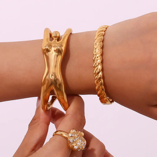 Gold Plated Stainless Steel Personal Influencer Bracelet