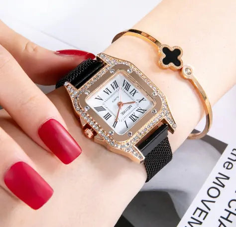 Square Crystal Watch for Women