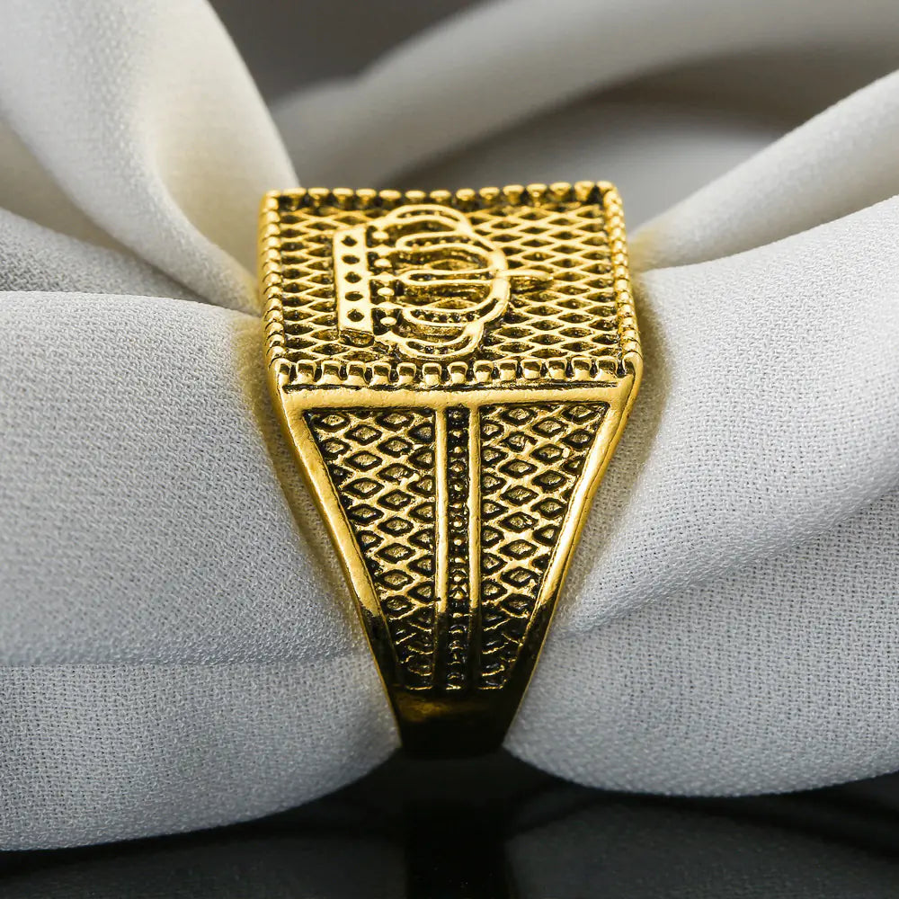 Hip Hop Crown Ring for Men and Women - Gold Plated